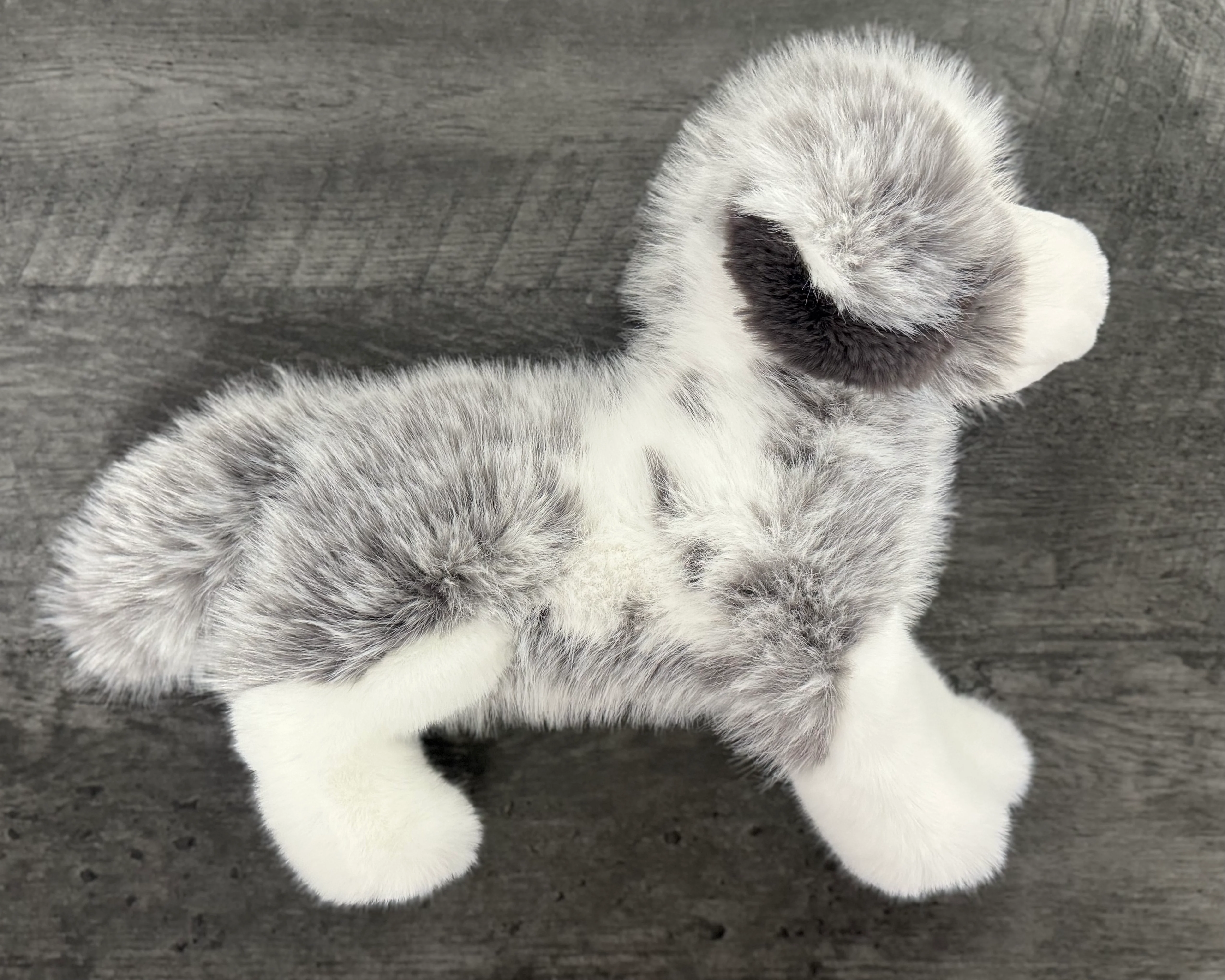 Weighted Australian Shepherd Plush – 17" Marble Gray Lap Dog, Ultra-Soft & Calming - Image 5