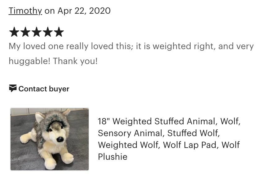 Weighted Gray Wolf Plush — 18" Lifelike & Cuddly (Up to 5 lbs) - Image 10