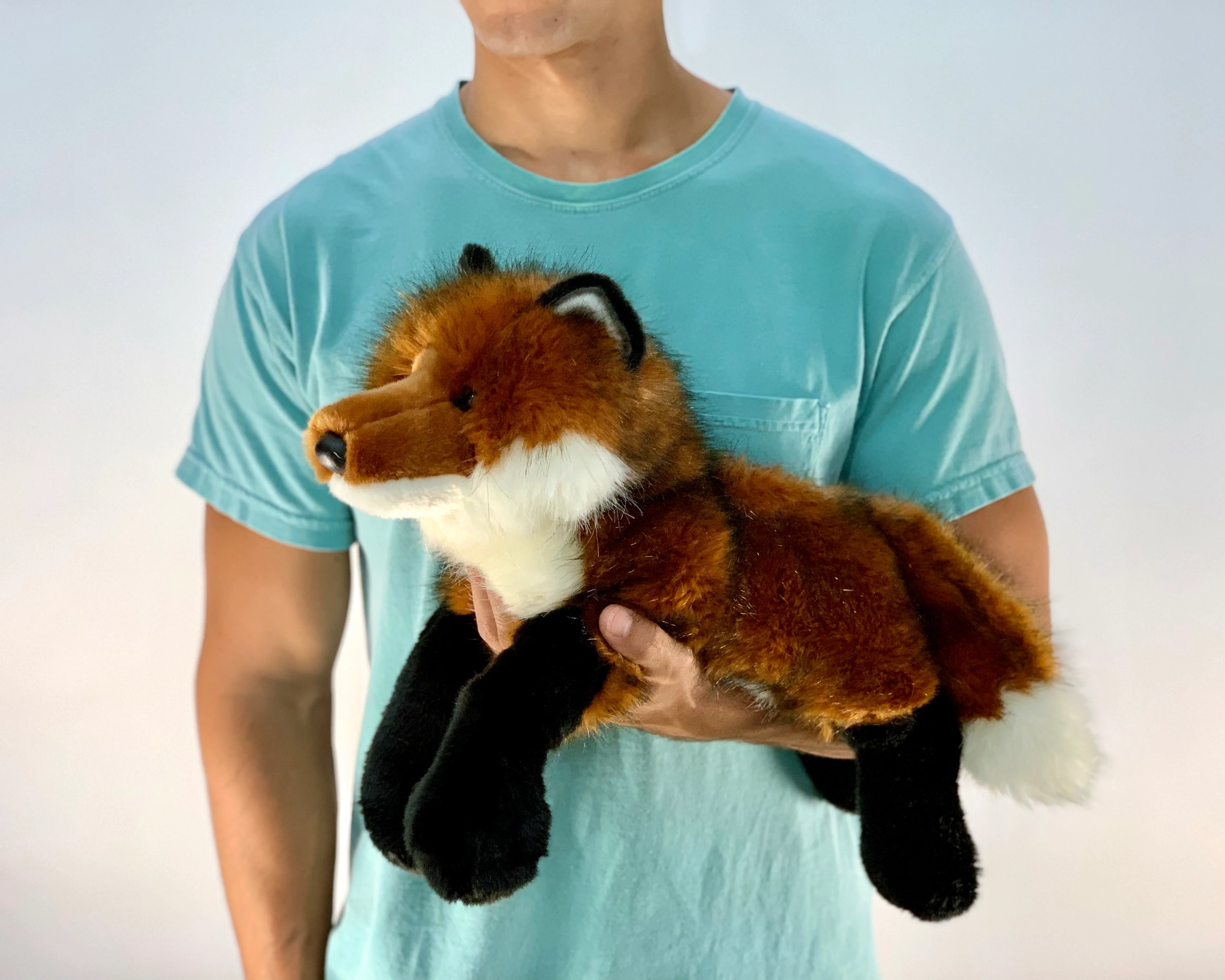 Weighted Red Fox Plush — 19" Laying, Lifelike Lap Companion - Image 9