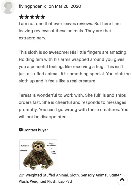 Weighted Sloth Plush — 20" Soft Big Hugs (Up to 8 lbs) 14” sitting - Image 22