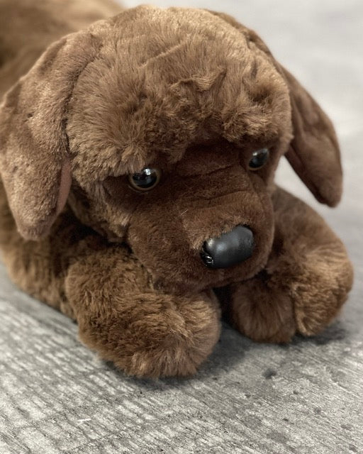 Weighted Plush Dog — 22" Springer - Labrador Mix, Chocolate Lab (Up to 7 lbs) - Image 4